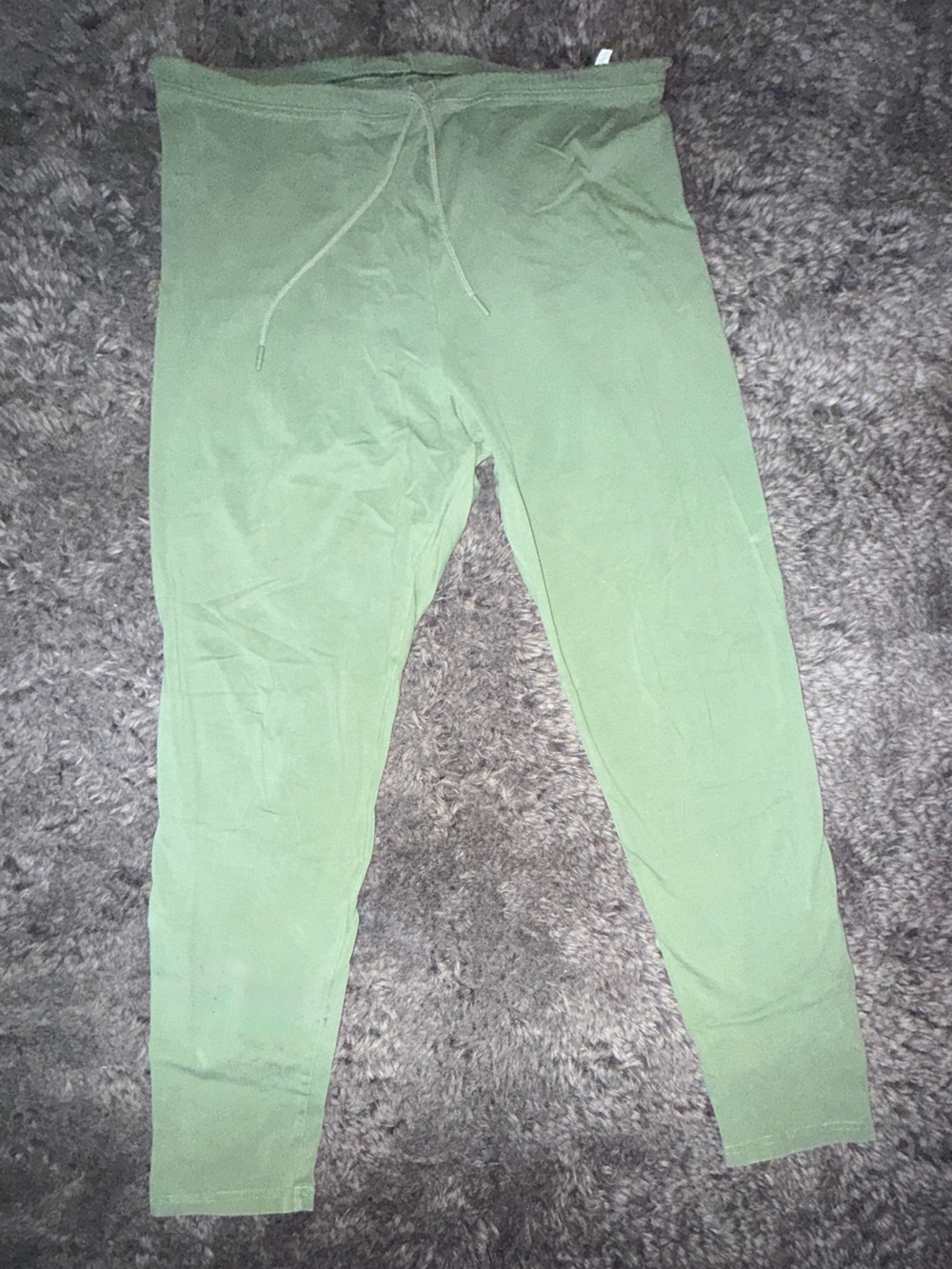 Green Knit Legging Pants